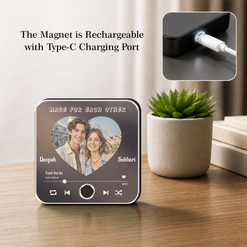Personalized Musical Fridge Magnet for Couples